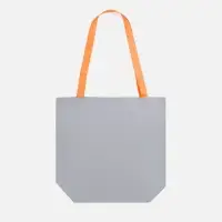 Шопер B5, серый с оранжевыми ручками