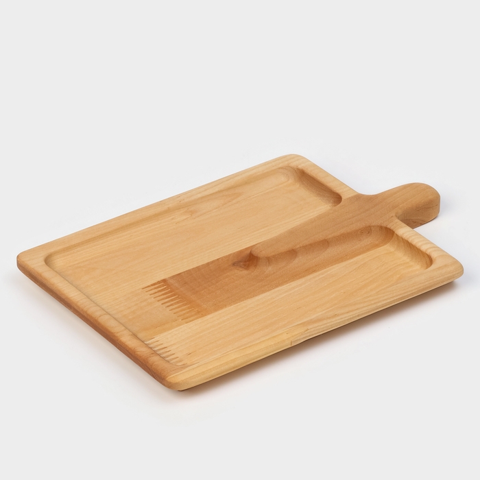 Доска - блюдо для подачи сервировочная Adelica &laquo;Лопата&raquo;, 25&times;16,7&times;1,8 см, пропитано минеральным маслом, берёза