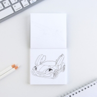 Подарочный набор: блокнот-раскраска и восковые мелки «Крутому гонщику» Подарочный набор: блокнот-раскраска и восковые мелки «Крутому гонщику»