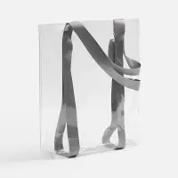 Шопер Clear Fest, ver.2, прозрачный с серыми ручками