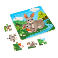 Пазлы &laquo;Милые зайчата&raquo;, 16 элементов, 14&times;14 см