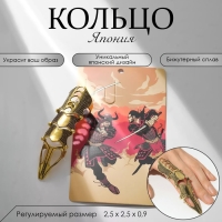 Кольцо &laquo;Япония&raquo; коготь с сердечками, цвет чернёная медь, безразмерное