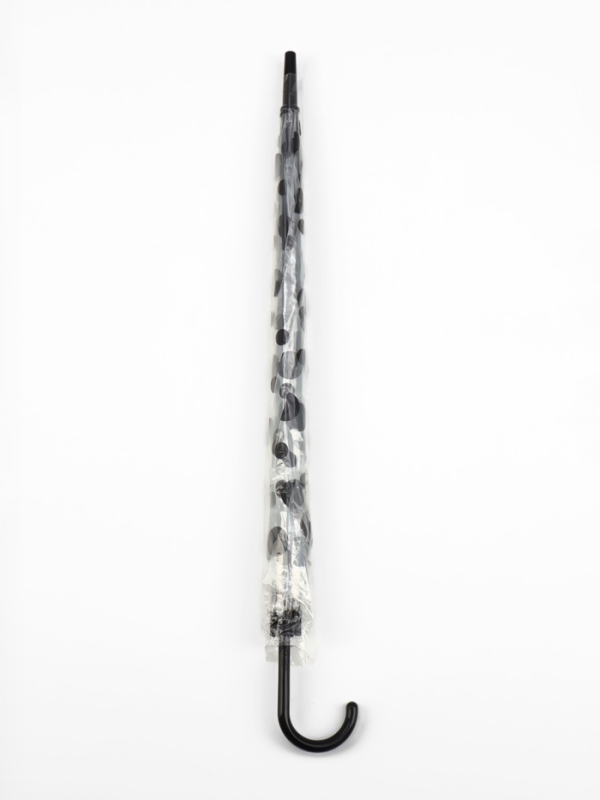 Зонт детский &laquo;Горохи&raquo;, полуавтоматический, r=45см, цвет прозрачный/чёрный