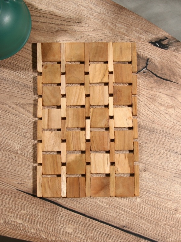 Коврик из тикового дерева, 30х20х0,7 см