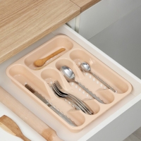 Лоток для столовых приборов, 33&times;26 см, цвет МИКС