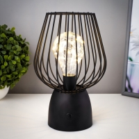 Ночник "Арти" LED от батареек 3хАА черный 15х15х25 см RISALUX Ночник "Арти" LED от батареек 3хАА черный 15х15х25 см RISALUX