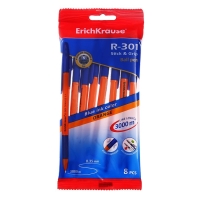 Набор ручек шариковых ErichKrause R-301 Orange Stick&Grip, 8 штук, узел 0.7 мм, цвет чернил синий, резиновый упор, корпус оранжевый Набор ручек шариковых ErichKrause R-301 Orange Stick&Grip, 8 штук, узел 0.7 мм, цвет чернил синий, резиновый упор, корпус оранжевый