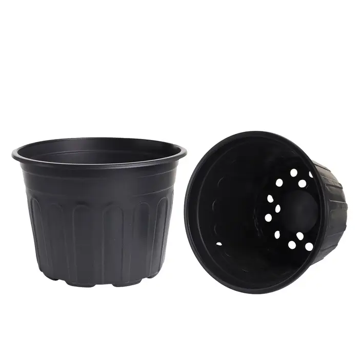 Горшок для рассады, 4 л, d=21 см, h=15 см, мягкий пластик, чёрный, Greengo