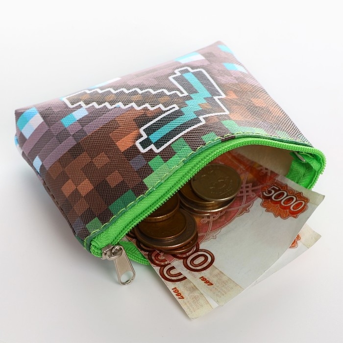 Кошелёк детский для мальчика «Пиксельный мир», МИКС Кошелёк детский для мальчика «Пиксельный мир», МИКС