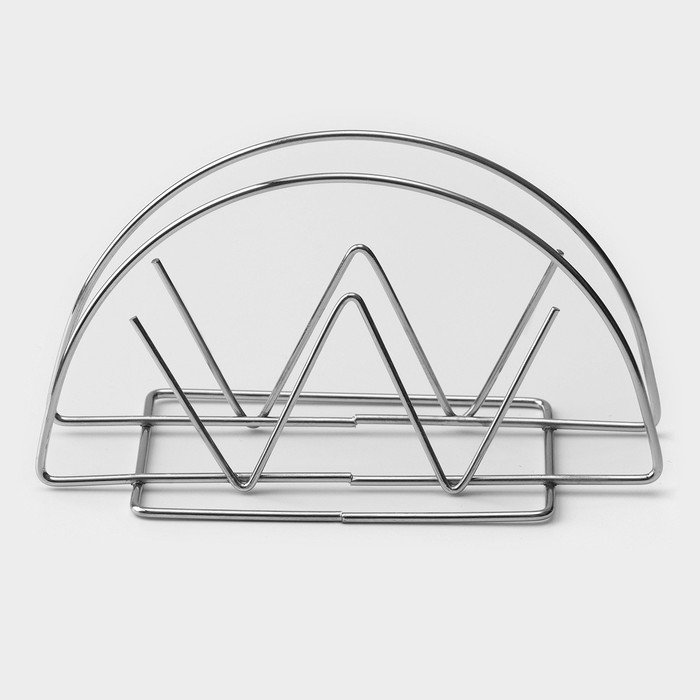 Салфетница Доляна &laquo;Корона&raquo;, 13&times;6&times;7,5 см, хром