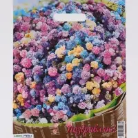 Пакет "Райский букет, полиэтиленовый с вырубной ручкой 30х40 см, 60 мкм