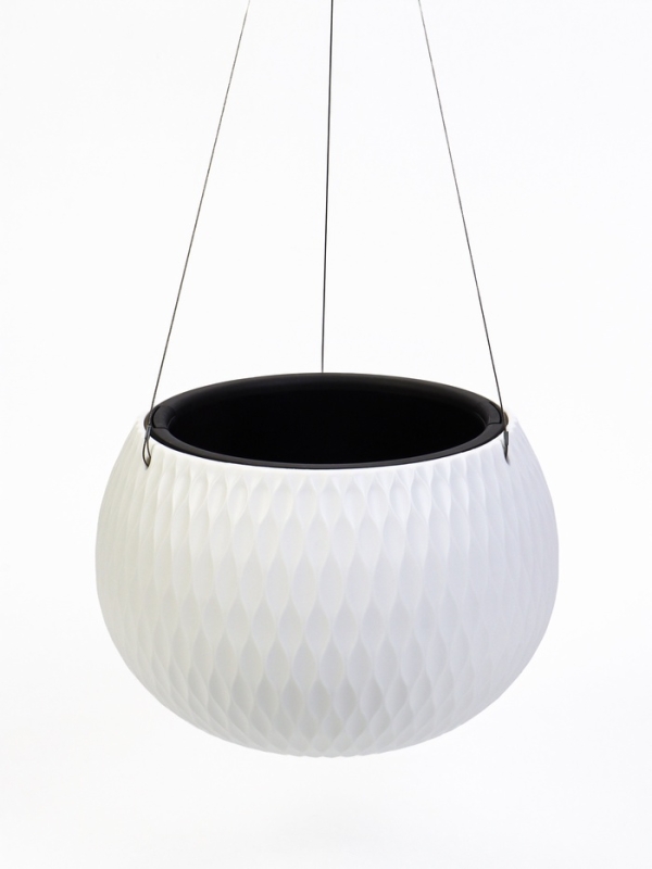 Кашпо "Жемчужина" 4л подвесное, белый