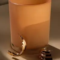 Серьги металл "Трио" на увеличение, цвет золото