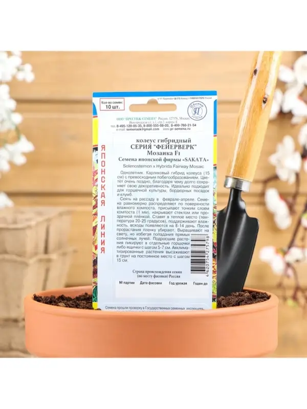 Семена цветов Колеус "Фейерверк" Мозаика F1, О, 10 шт