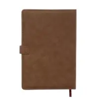 Ежедневник недатированный формат А5, с хлястиком, 112л, линия, пвх, Коричневый