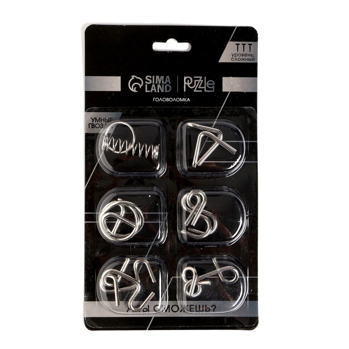 Набор металлических головоломок &laquo;Игры разума №2&raquo;,на блистере