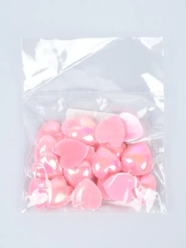 Сердечки декоративные (набор 20 шт) розовые