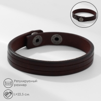 Браслет кожа &laquo;Миллениум&raquo; классика, цвет тёмно-коричневый