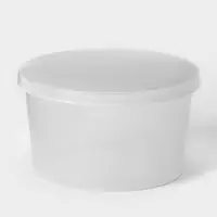 Контейнер пищевой ПластоС, 140 мл, с герметичной крышкой, d=8 см, h=5 см, пластик, прозрачный