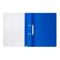 Папка-скоросшиватель Calligrata, А4, 180 мкм, синяя, прозрачный верх, с перфорацией