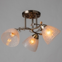 Люстра "Фриони" 3 лампы 40Вт Е27 бронза 45х45х26 Люстра "Фриони" 3 лампы 40Вт Е27 бронза 45х45х26
