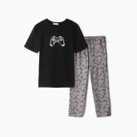 Пижама мужская KAFTAN "Game" размер 56, черный Пижама мужская KAFTAN "Game" размер 56, черный