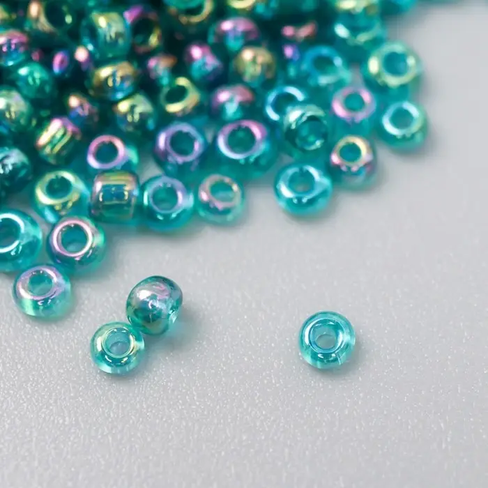Бисер круглый размер 12/0 "Глубокий зелёный" 20 гр