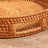 Поднос круглый 35х6 см, ротанг