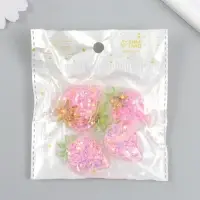 Шейкер для творчества акрил "Клубничка" с глиттером 0,5х3х4,2 см