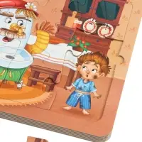 Книга картонная "Сказки в пазлах", 5 пазлов, 12 стр., Корней Чуковский