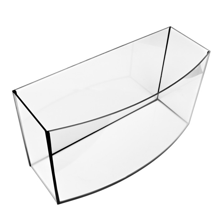 Аквариум "Телевизор" с крышкой, 55 литров, 63 х 25 х 36/41 см, беленый дуб