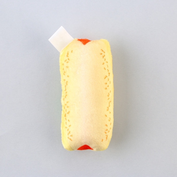 Игрушка для кошек с мятой «Хот-дог» из текстиля, 9х5,3 см Игрушка для кошек с мятой «Хот-дог» из текстиля, 9х5,3 см