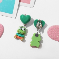 Клипсы детские «Выбражулька» животные, лягушки, цвет зелёный Клипсы детские «Выбражулька» животные, лягушки, цвет зелёный