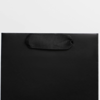 Пакет подарочный под бутылку, упаковка, &laquo;Чёрный&raquo;, 13 x 36 x 10 см