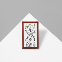 Значок &laquo;Япония&raquo; печать, цветной в серебре