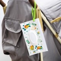 Контейнер для салфеток с петелькой &laquo;Коляски&raquo;, цвет МИКС