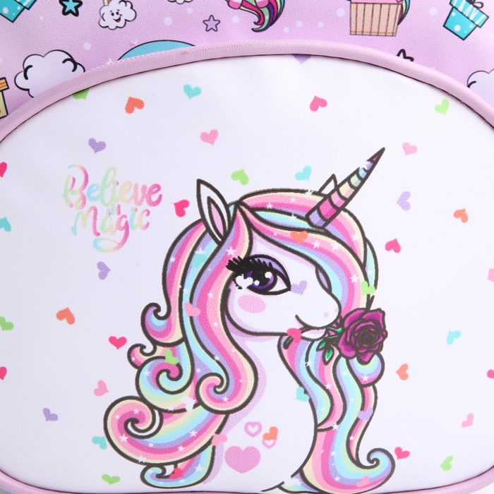 Рюкзак детский на молнии, «Выбражулька», цвет сиренево-розовый Рюкзак детский на молнии, «Выбражулька», цвет сиренево-розовый