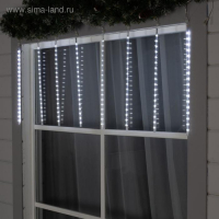 Гирлянда &laquo;Сосульки&raquo; 3 &times; 0.5 м, IP44, прозрачная нить, 288 LED, свечение белое с эффектом стекания, 12 В