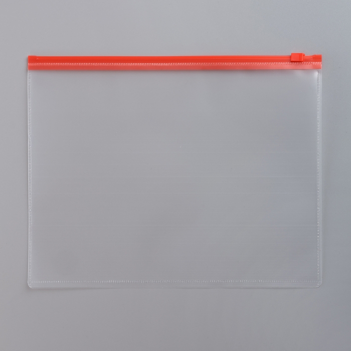 Набор папок-конвертов на ZIP-молнии A5, 150 мкм, Calligrata, прозрачные, 10 штук, МИКС