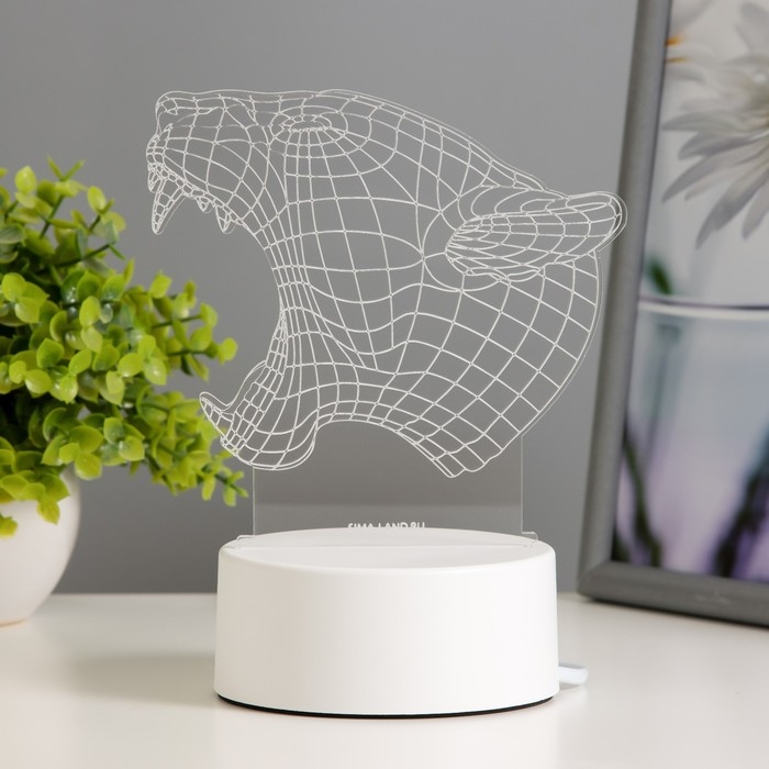 Светильник "Львица" LED RGB от сети 13,7х9,5х12,8 см RISALUX