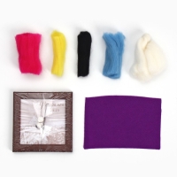 Валяние из шерсти. Объёмная картина «Волшебство единорога», 10 х 10 см Валяние из шерсти. Объёмная картина «Волшебство единорога», 10 х 10 см