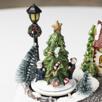 Светодиодная фигура &laquo;Новогодний город&raquo; 19 &times; 17 &times; 13 см, полистоун, батарейки ААх3 (не в комплекте), USB, свечение тёплое белое