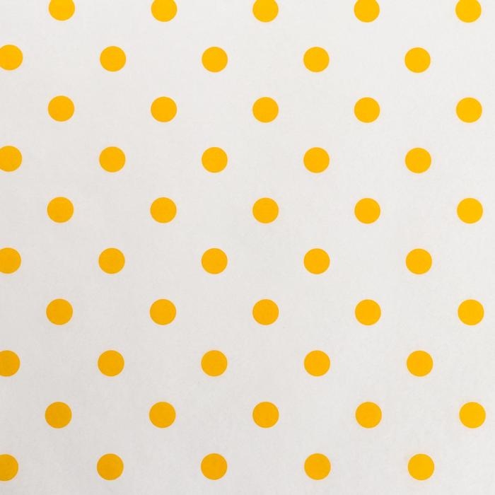 Бумага силиконизированная &laquo;Горох&raquo;, желтый, для выпечки, 0,38 х 5 м