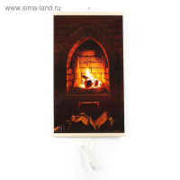 Обогреватель "Тепло Крыма" 448/2 Каменный камин, инфракрасный, 400 Вт, 15 м&sup2;