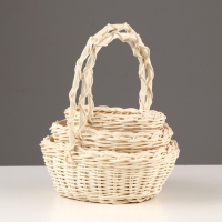 Набор корзин, 3 шт, 18&times;8/27 см, 15&times;6/20 см, 11&times;5/17 см, ротанг