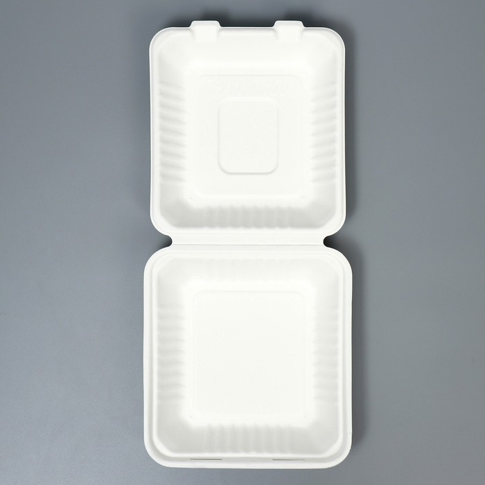 Коробка для бенто-торта с вилкой, кондитерская подарочная упаковка, &laquo;Цветочная&raquo;, 21 х 20 х 7,5 см