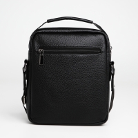 Сумка мужская через плечо TEXTURA, 2 наружных кармана, цвет чёрный