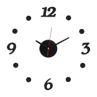 Часы настенные интерьерные, 3d, бесшумные, наклейка, большие, d-40 см