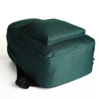 Рюкзак школьный на молнии, наружный карман, цвет зелёный