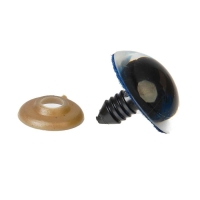 Глаза винтовые с заглушками, &laquo;Блёстки&raquo; набор 14 шт, размер 1 шт: 2,8 см, цвет синий